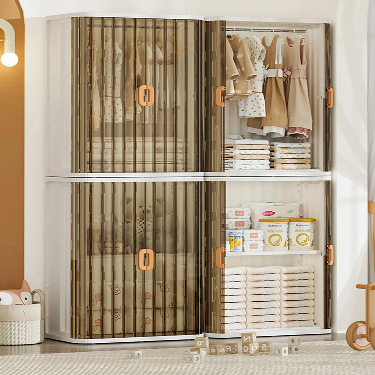 Double Roll Door Storage Wardrobe